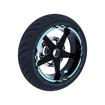 Moto GP Yarış Bayraklı Nane Yeşili Jant Şeridi Sticker Çınar Extreme