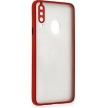 Samsung Samsung Uyumlu Galaxy A20s Kılıf Montreal Silikon Kapak - Kırmızı