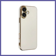 Bezos İphone 16 Uyumlu Kılıf Volet Silikon - Beyaz Nıda