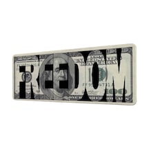 Freedom Dolar Tasarımı 40x90 Cm Oyuncu Mousepad Kaymaz Taban Büyük Boy