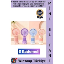 Vantilatör Mini Çanta Boy Gündelik Seyahat Tipi Kompakt Taşınabilir Hafif Sessiz Çalışma Ev Ofis Ya