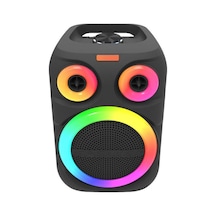 D81 Kablosuz Taşınabilir Hoparlör 12w Rgb Işıklı Kablosuz Mikrofonlu Tws - Usb - Fm Radyo