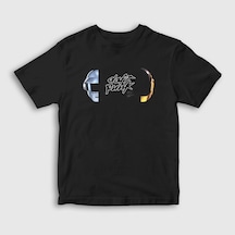 Presmono Unisex Çocuk Memories Daft Punk T-shirt Siyah