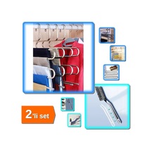 Pantolon Askısı 5 Katlı + Cımbızlı Fırça Kademeli Kesim Pratik Temizlik Çözümü - 2li Set H3n1g8 Plas Diğer