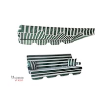 Viphomeconceptltd 3 Kişilik Süngerli Bahçe Salıncak Minderi Kılıfı Yeşil Krem Yeşil