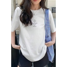 Unisex The Power Of Baskılı Tasarım Tshirt Beyaz