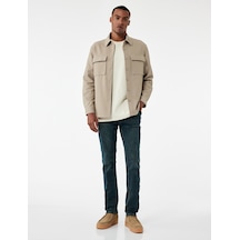 Koton Pamuklu Normal Bel Slim Fit Jean Pantolon - Brad Jean Petrol 7wam40003nd