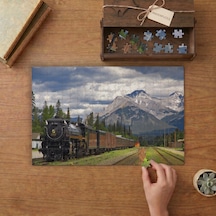 Kara Tren - Dağlar - Manzara Tasarımı 240 Parça Ahşap Puzzle Ahşap Kutuda Mpy10458