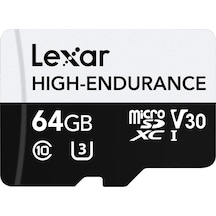 Lexar High Endurance 64 GB Micro SD 100 MB V30 4K Hafıza Kartı