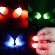Led Işıklı Renkli Sihirli Parmak Işıklı Parmak Şaka Parmak 1 Adet Çok Renkli