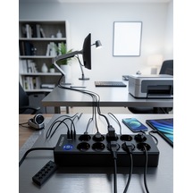10'lu Akım Korumalı Çoklu Priz Usb-a Ve Type-c Çıkışlı Uczz10lupriz3680w-4 1