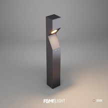 FoneLight Dualluz 75 cm LED Bahçe Aydınlatma Direği Antrasit Alüminyum IP65 Bollard Peyzaj Yürüyüş Yolu Lambası 9W 3000K
