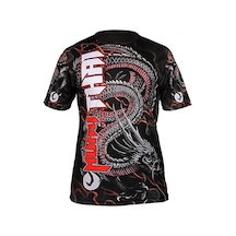 Dosmai Dijital Baskılı Muay Thai Bisiklet Yaka Spor T-shirt Mtt121 Siyah