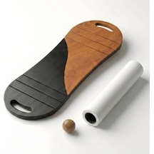 Siyah/kahve Denge Tahtası Balance Roller Board Çift Fonksiyonlu Sörf Eğitim Tahtası Kaykay Eğitim Tahtası 73 X 28 Çok Renkli