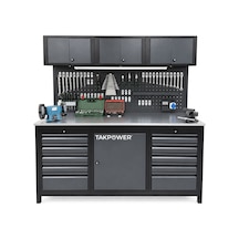 Takpower 2 Metre Bosch Dolu Takım Tezgahı 10 Çekmeceli Üsten Dolaplı Premium