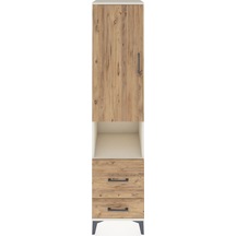 Hyperion Dolap 2 Raflı 2 Çekmeceli Tek Askılı 44x44x195 Aytaşı-çam Aytası