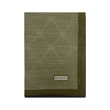 Vakko Pamuk İpek Şal - Şeritli Monogram - Haki