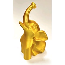 Gold Minimal Natural Fil Biblosu Hediyelik Modern Ev Dekorasyon Ürünü 14cm