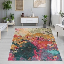 Rovigo Home Dijital Baskı Kaymaz Taban Salon Halısı Rvg1232 Çok Renkli