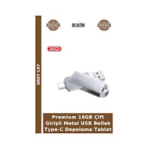 Premium 16gb Çift Girişli Metal Usb Bellek Type-c Depolama Tablet