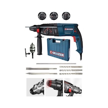 Graizer GRZ3000 3000 W Kırıcı Delici Matkap + Yedek Mandren + 5 Parça Uç Seti