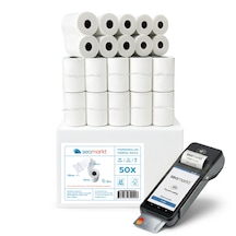 56x16 Yazar Kasa Pos Rulosu 50 Adet 5 Paket , Termal Rulo, 48 Gsm, Bitme Uyarı Şeridi, Bpa İçermez, 56mmx16m