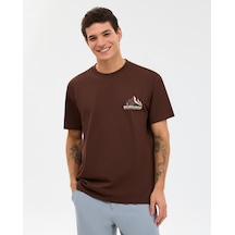 Skechers M Graphic Tee T-shirt Erkek Kahverengi Tshirt S2610059-2210