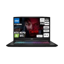 MSIKatana 17 B13vgk-1030xtrhmf8 i7-13620H 32- GB 2 TB SSD RTX4070 8 GB 17.3" Dos Dizüstü Bilgisayar