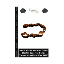 Delux Serisi Blsb-60 Örme Elastik Egzersiz Bandı Turuncu Lastik İp Kas Aktif