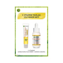 Garnier C Vitamini Parlak Süper Aydınlatıcı Serum 30 ML + Günlük Koruyucu Yüz Güneş Kremi SPF50+ 40 ML
