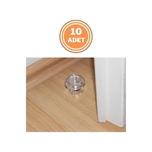10 Adet Metali Kapı Yer Tamponu Stoper Şeffaf