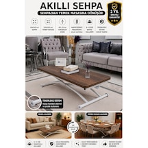 Juppo Üst Tabla Mdf Barok Ceviz Oval Köşe Alt Beyaz Dışa Kıvrım