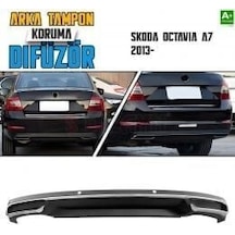 Skoda Octavia Uyumlu A7 Arka Tampon Difüzör Egzozlu Oem Stil 2013 Üzeri Parça