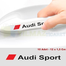 Audi Sport Logo Ayna Jant Kapı Kolu Oto Sticker Yapıştırma 10 Ad 12 X1,5 Cm