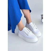 Carin Beyaz Keten Bağcıklı Spor Ayakkabı Beyaz Carin Beyaz Keten Bağcıklı Spor Ayakkabı Beyaz