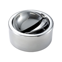 Çelik 11,7 Cm Gri Yuvarlak Kül Tablası Küllük Cin900by