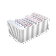 8 Gözlü Çekmece Içi Akordiyon Organizer - Large Kumaş Gri Diğer