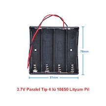 18650 2 Tel 4lü Pil Kutusu Paralel 4 Adet 3.7v Paralel Lityum Lion Batarya Yuvası Mobil Güç Kaynağı