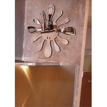 M3 Decorium Mutfak Kaşık Çatal Ayna Saat Beyaz
