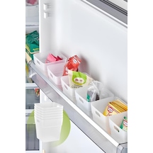6 Adet Şeffaf Buzdolabı Kapak Içi Düzenleyici Ve Banyo Organizer Çok Amaçlı Mutfak Çekmece Düzenleyici Seti Mıt Çok Renkli