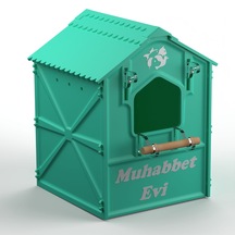 Plastik Kuş Yuvalığı Demonte 15x15x20 Su Yeşili