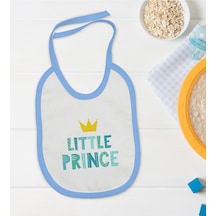 Bk Kids Little Prince Tasarımlı Mavi Bebek Mama Önlüğü Mavi