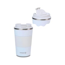 A5540-1 Korkmaz Eterna Siyah Kahve Bardağı 380 Ml - Beyaz