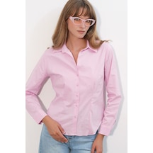 Bigdart Kadın Klasik Yaka Basic Gömlek 20398 - Pembe