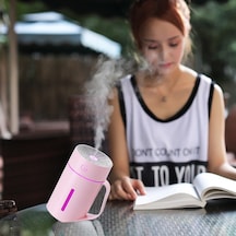 Ml-s2 Su Bardağı Şekli Akıllı Sessiz Led Gece Lambası Atomize Nemlendirici Hava Nemlendirme Makinesi Pembe