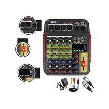 Midex MDX-04FXU Ses Mikseri Stüdyo Kayıt İçin 5 Kanal Ses Kartlı +48V Phantomlu Kayıt Mikseri