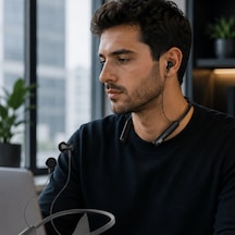 Boyun Askılı Bluetooth 5.4 Kulaklık 1000 Mah Batarya, Ekstra Bass Ve Type-c Şarj 00