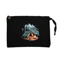 Camp Is My Life Siyah Clutch Astarlı Cüzdan / El Çantası