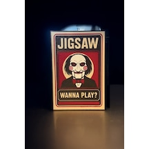 Saw Wanna Play - Testere Oynamak İster Misin Tasarımlı Gece Lambası Dekoratif Aydınlatma Çok Renkli
