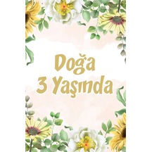 Sarı Çiçekler Temalı Doğum Günü Afişi 70x100 Cm